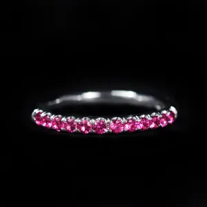 14K White Gold 0.34 CTW Pink Spinel Band