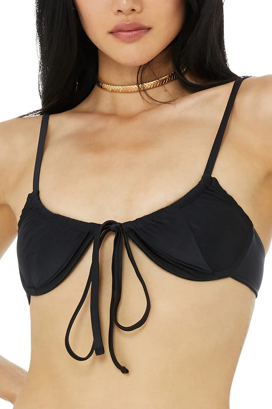 Alo x Frankies Bikinis Benji Top - Black