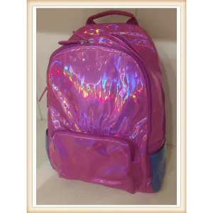 Bari Lynn Tri-Color Hologram Backpack