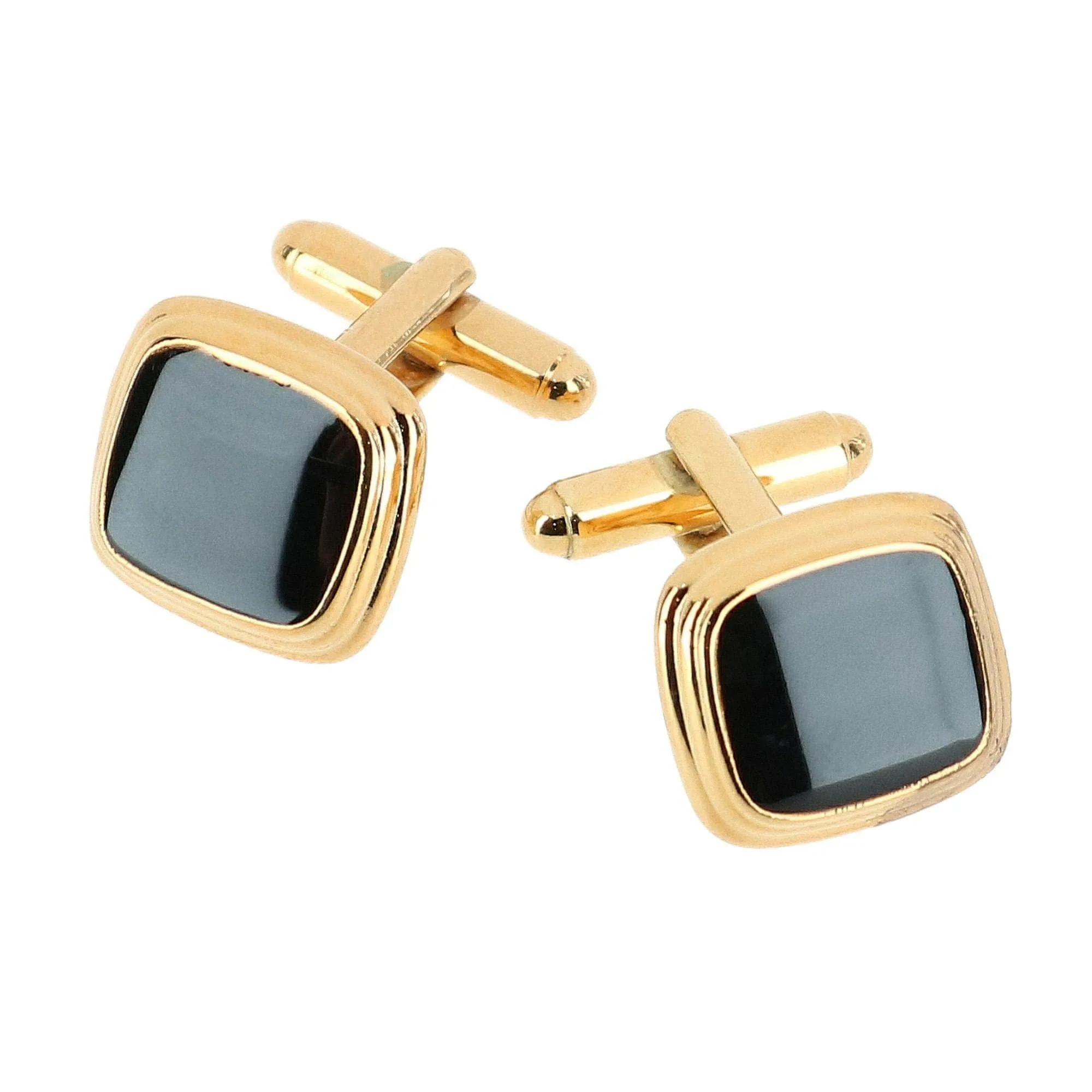 Black Lacquer Cushion Cufflinks