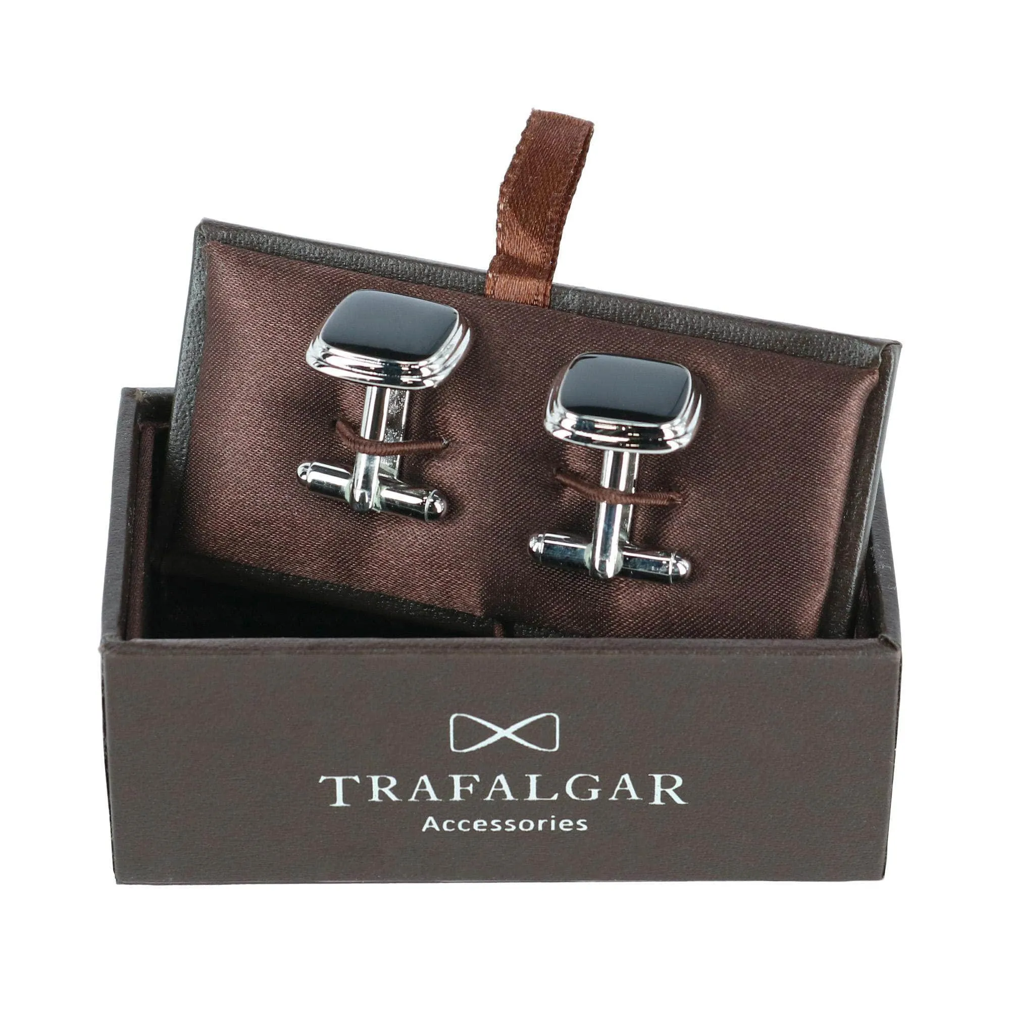 Black Lacquer Cushion Cufflinks