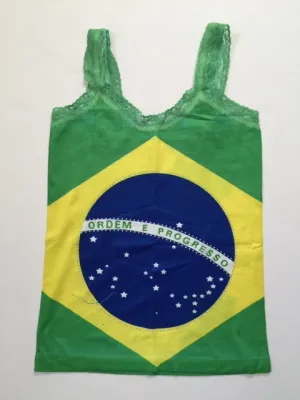 Brazil Flag & Beads Sleeveless