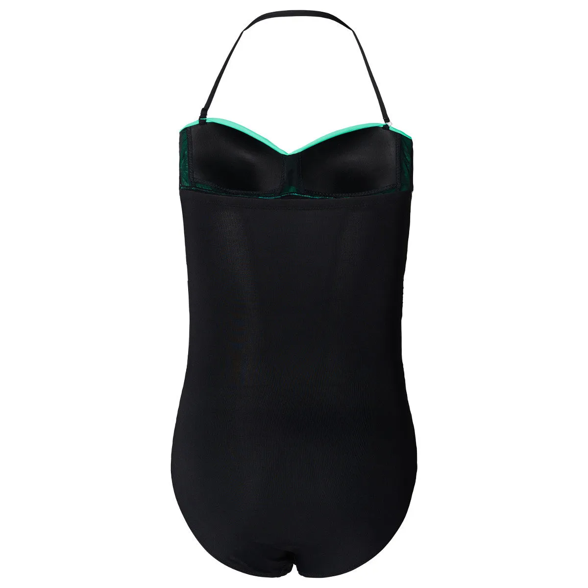 Colorblock Green Black One Piece Maternity Swimsuit - Noppies