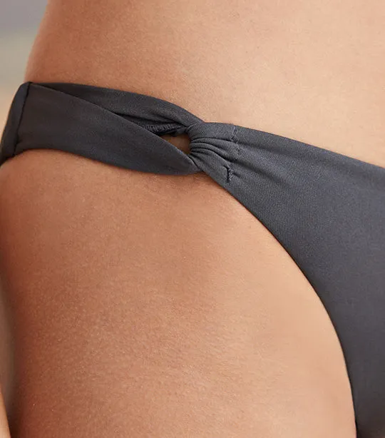 Cut-Out Bikini Bottoms Gray