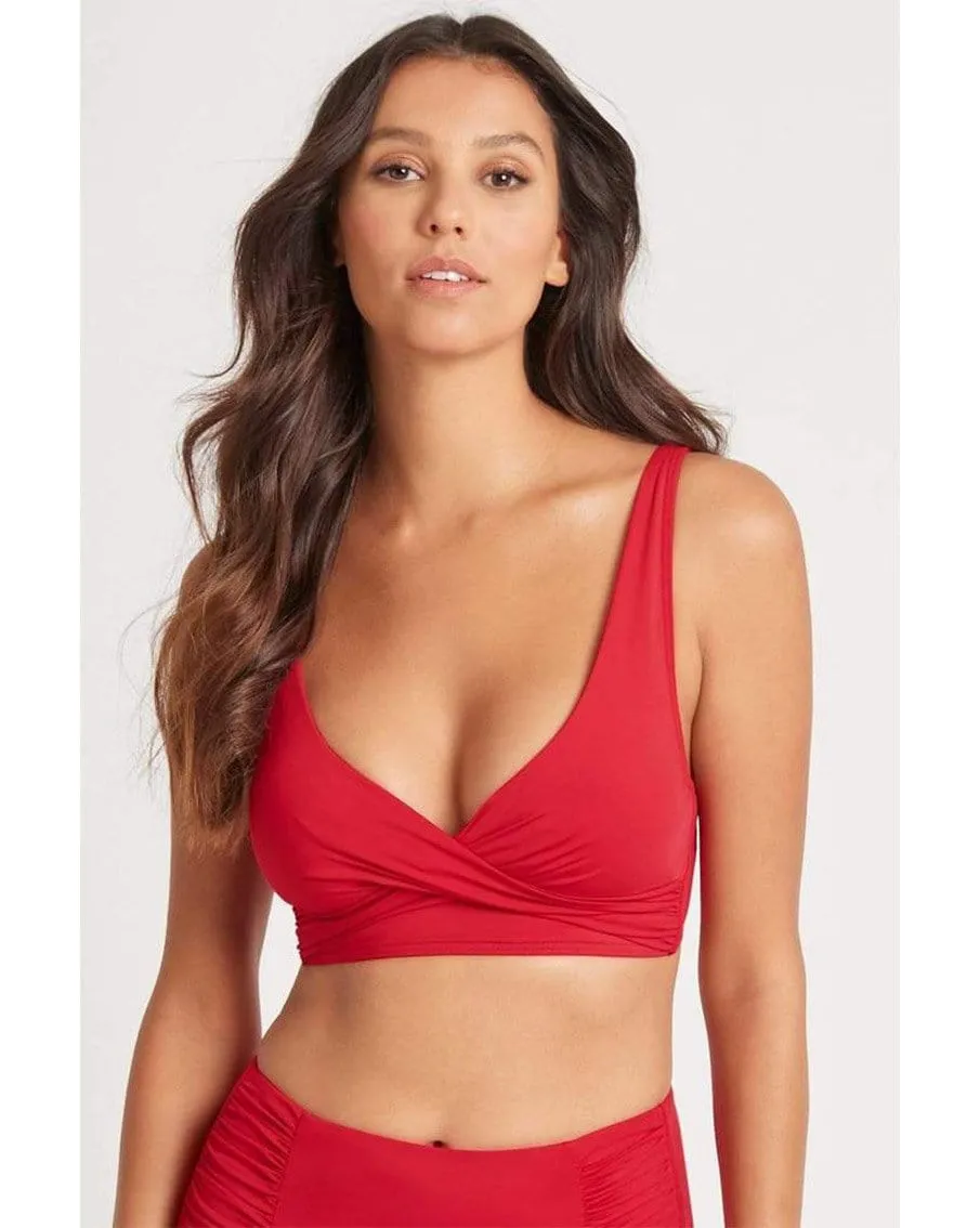 Essentials Cross Front Multifit Bra Top