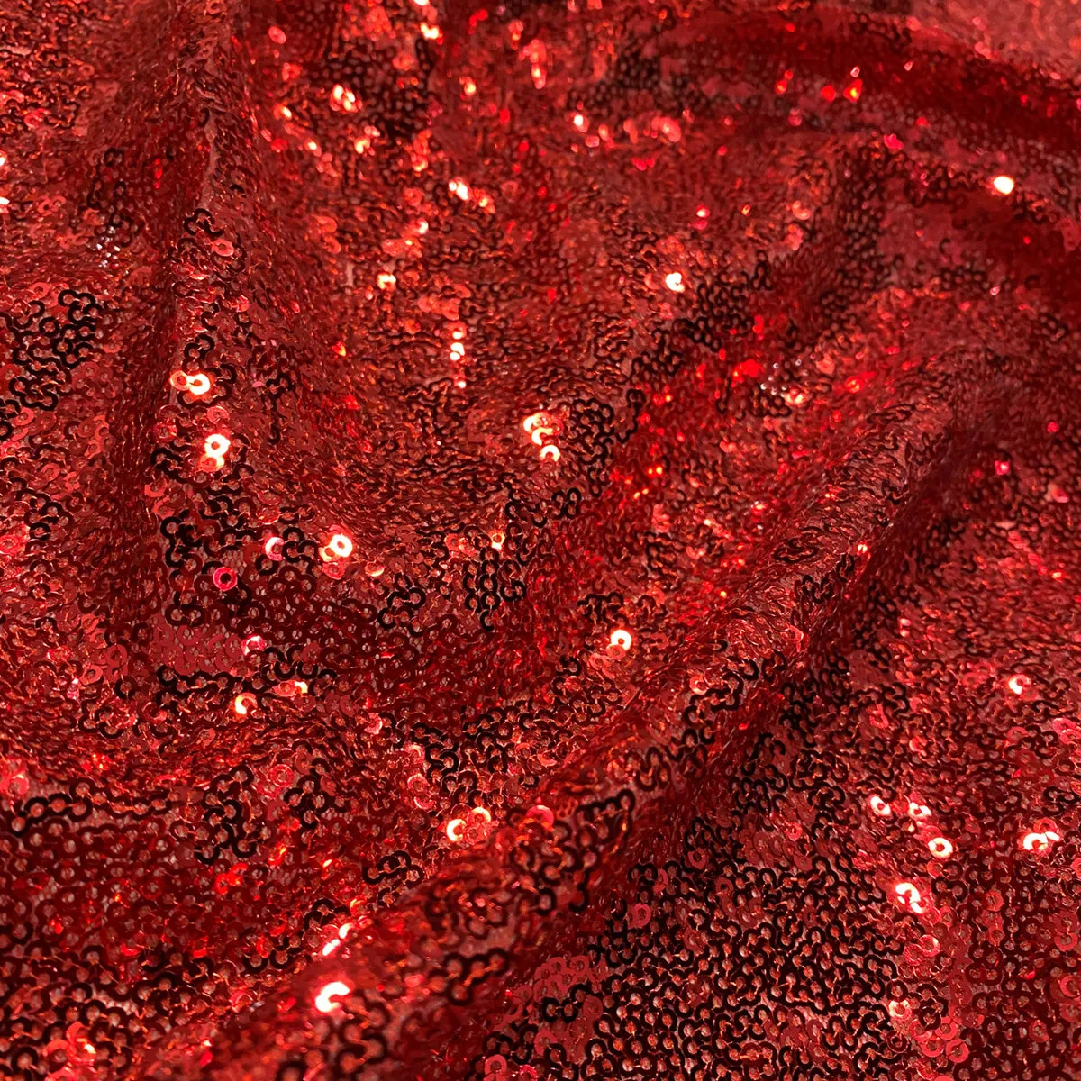 Glitz Sequins Wholesale Fabric in Red