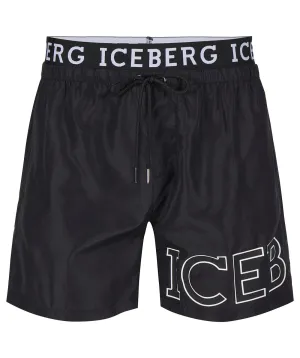 Iceberg Carry Over Swim Short (Black) - IICE3MBM11BLA