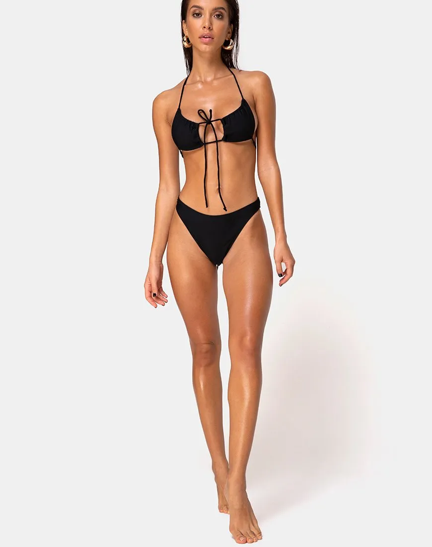 Lillen Bikini Top in Matte Black