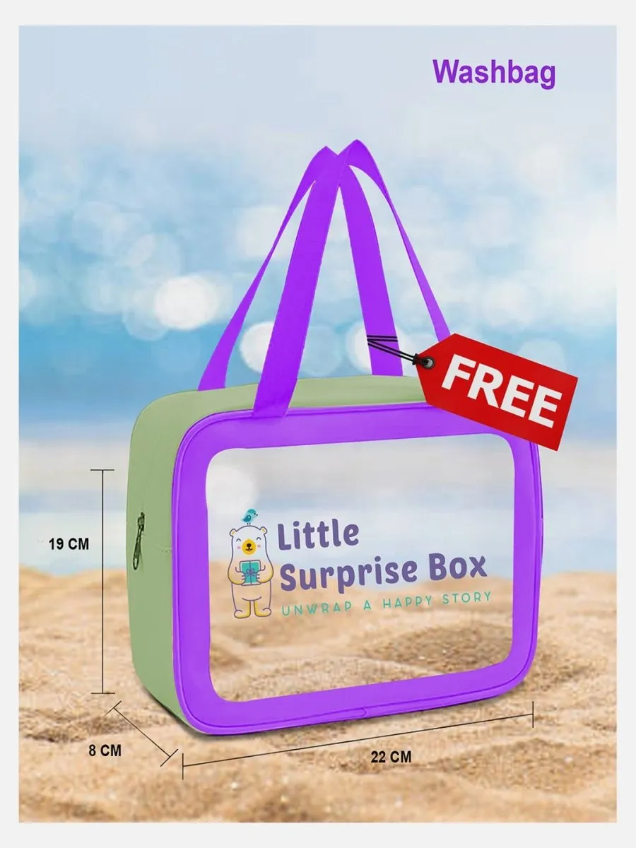 Little Surprise Box,One Piece Hello Summer Floral print Swimwear  Swim Cap for Kids & Toddlers