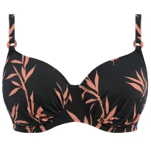 Luna Bay Lacquered Black Full Cup Bikini Top - Fantasie Swim