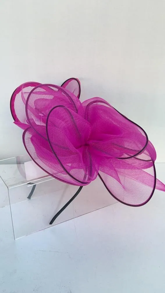 Magenta Fascinator with Black Detail