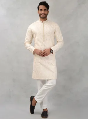 Off White & Beige  Kurta Pajama | TULA