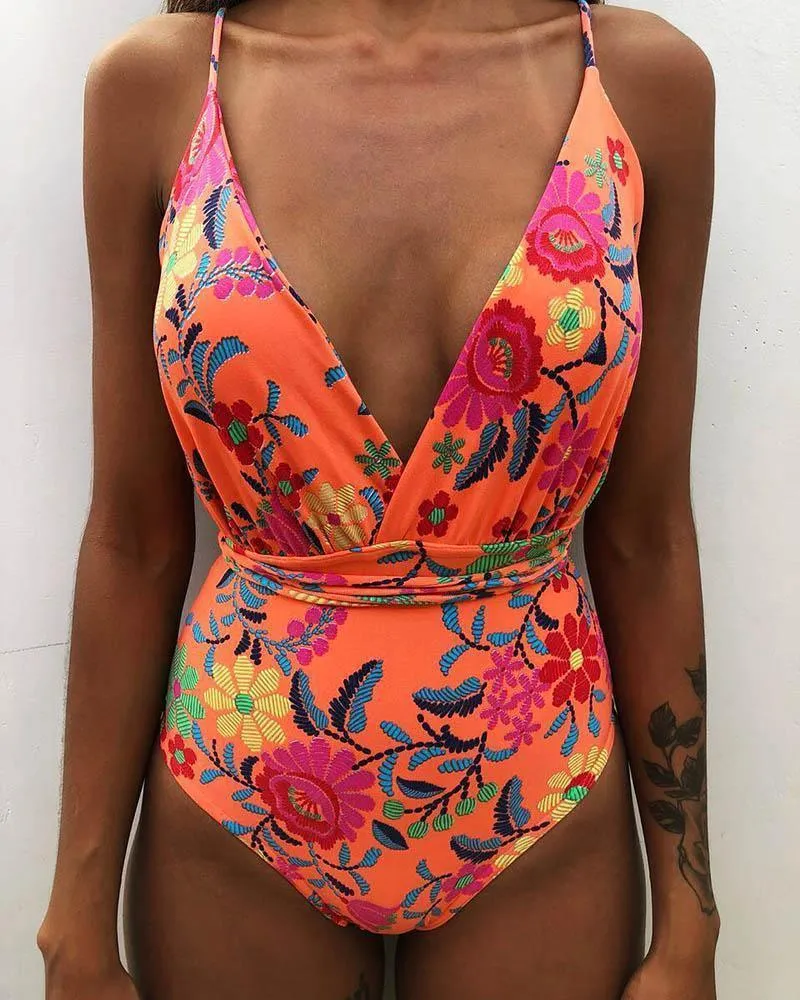 One Piece Swimsuit Backless Bodysuit Brazilian Monokini Swimwear