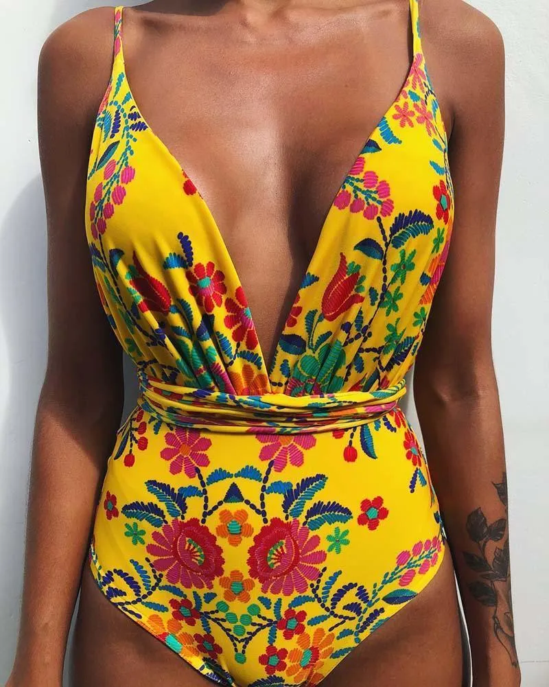 One Piece Swimsuit Backless Bodysuit Brazilian Monokini Swimwear