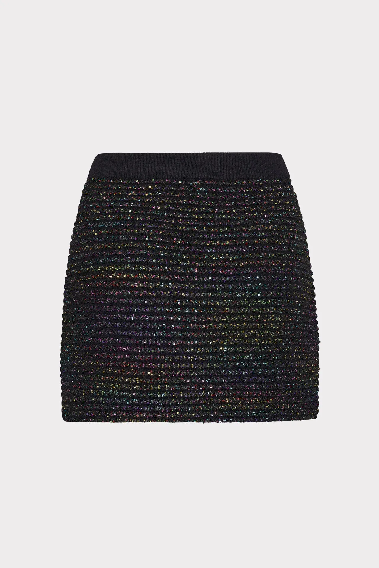 Sequin Textured Knit Mini Skirt