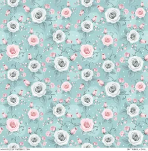 Soft Floral 4 Small Printed Vinyl Sheet/Wrap