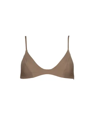 sustainable swimwear top kaya timeless brown